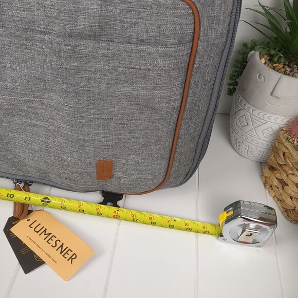 Lumesner Grey Carry On Backpack 40L Flight Approved XL Travel Backpack USB Port - Picture 15 of 16